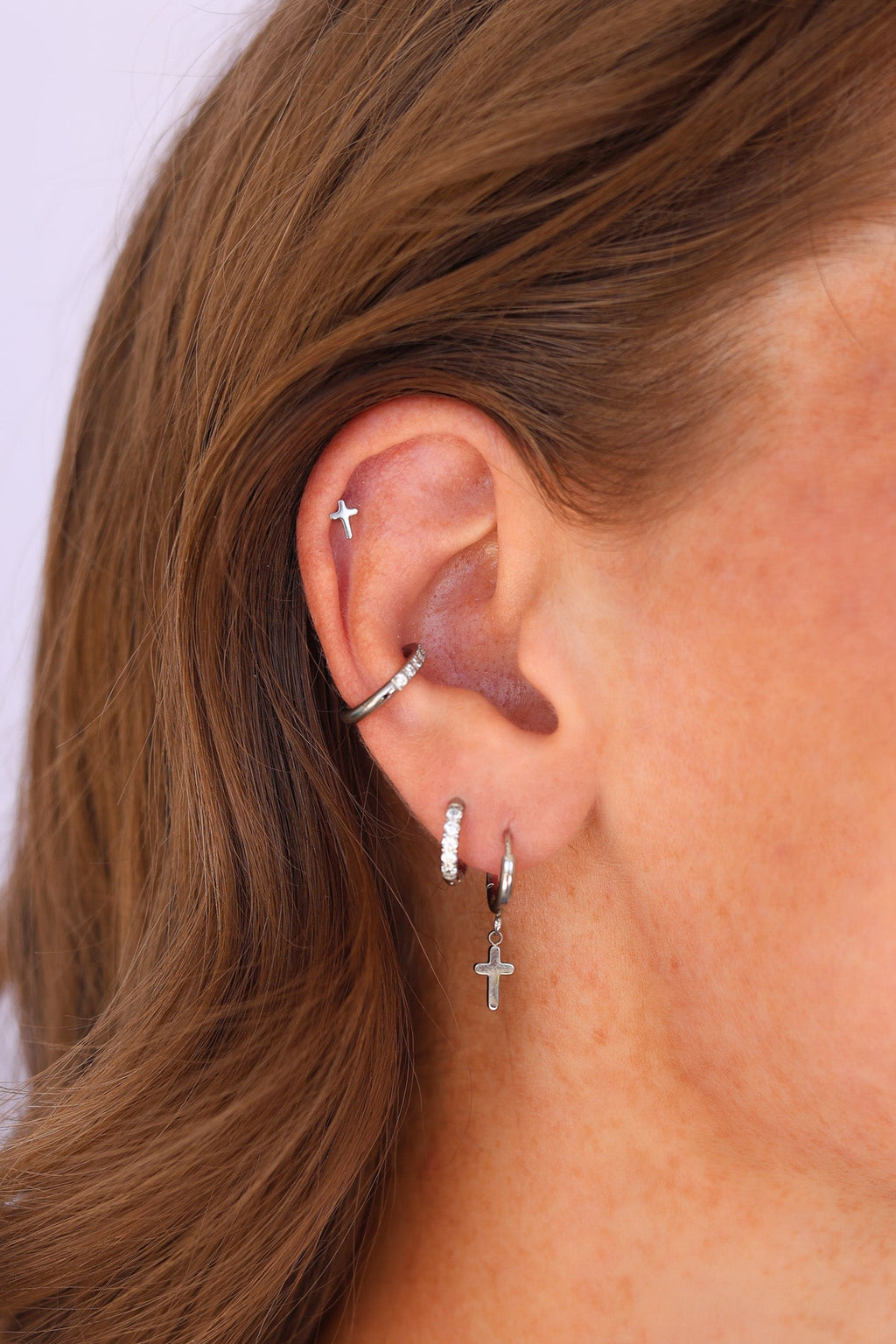 Cross Flat Back Stud