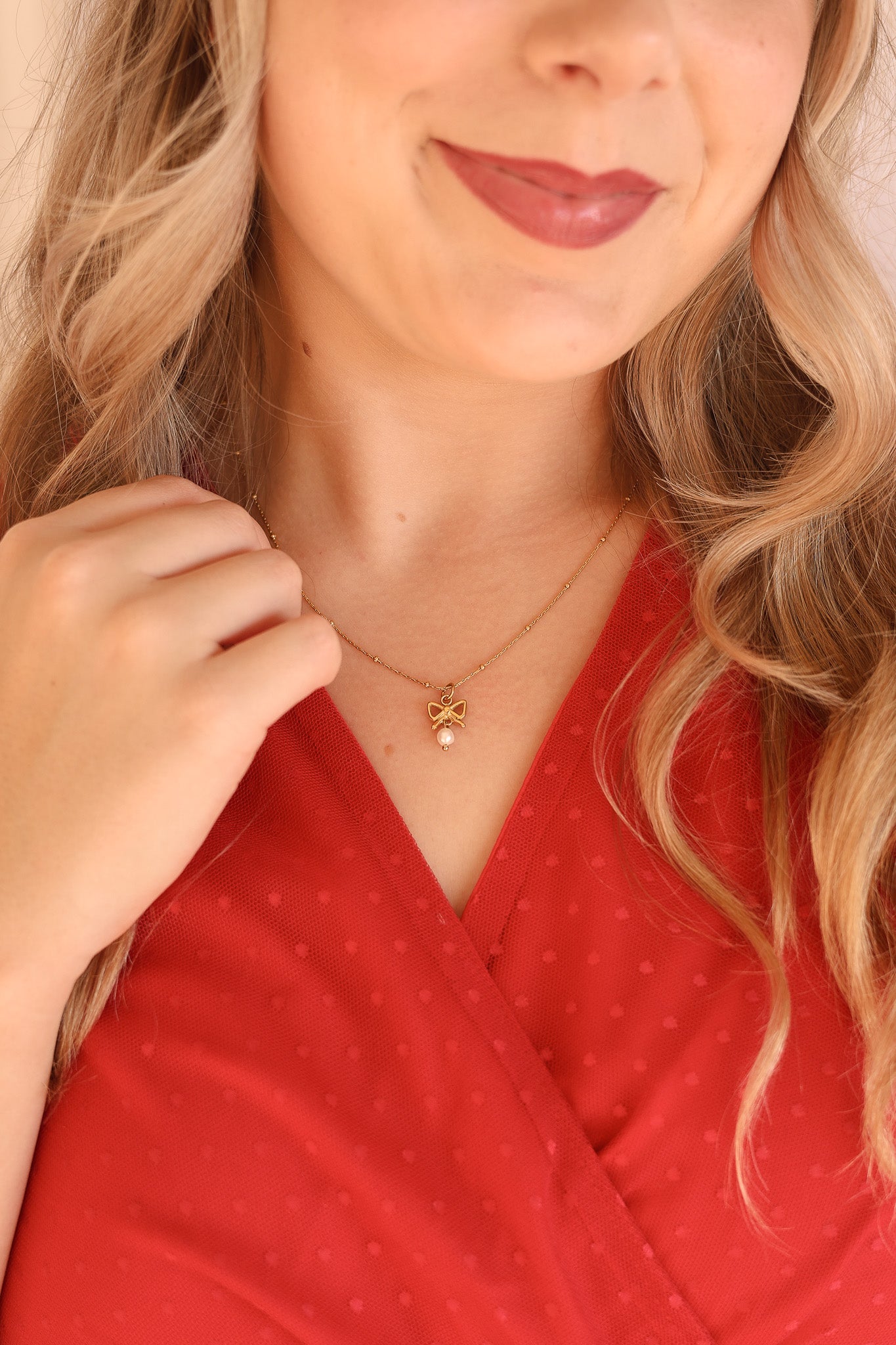 Jane Bow Necklace
